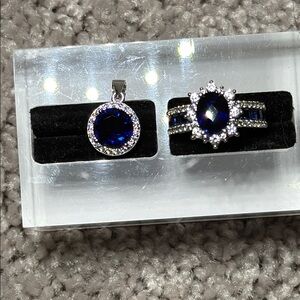 Elegant Blue and Silver Jewelry Set